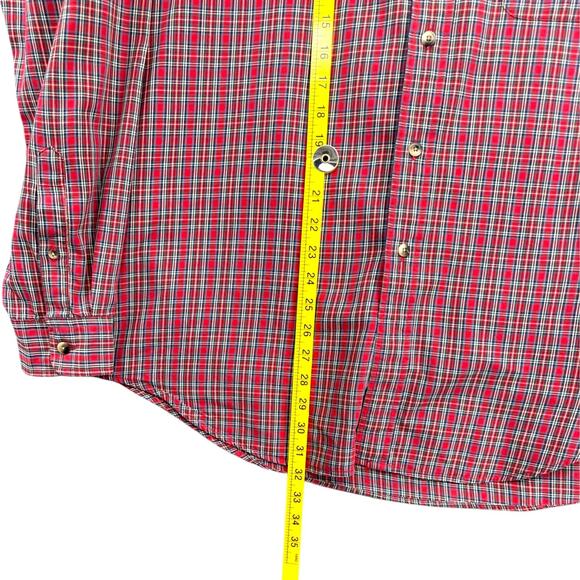 Nautica Classic Red Plaid‎ Pattern Long Sleeve Button-Up Shirt Mens Large - Picture 6 of 6